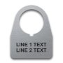 Stainless Steel Legend Plate - 22mm Traditional 180 - 2 Lines