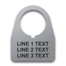 Stainless Steel Legend Plate - 22mm Traditional 180 - 3 Lines