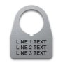 Stainless Steel Legend Plate - 22mm Traditional 180 - 3 Lines