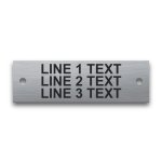 3/4" x 2 1/2" fiber laser marked stainless steel nameplate