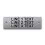 Stainless Steel Nameplate - 3/4" x 2 1/2" - 3/16" Text - Mtg Holes