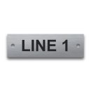 Stainless Steel Nameplate - 3/4" x 2 1/2" - 3/8" Text - Mtg Holes