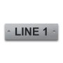 Stainless Steel Nameplate - 3/4" x 2 1/2" - 3/8" Text - Mtg Holes
