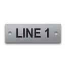 Stainless Steel Nameplate - 1" x 3" - 1/2" Text - Mtg Holes