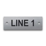 1" x 3" fiber laser marked stainless steel nameplate