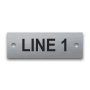 Stainless Steel Nameplate - 1" x 3" - 1/2" Text - Mtg Holes