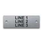 1" x 3" fiber laser marked stainless steel nameplate
