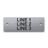 Stainless Steel Nameplate - 1" x 3" - 1/4" Text - Mtg Holes