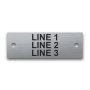 Stainless Steel Nameplate - 1" x 3" - 1/4" Text - Mtg Holes