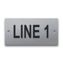 Stainless Steel Nameplate - 2" x 4" - 1" Text - Mtg Holes