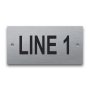 Stainless Steel Nameplate - 2" x 4" - 1" Text - Mtg Holes