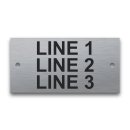 Stainless Steel Nameplate - 2" x 4" - 1/2" Text - Mtg Holes