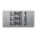 2" x 4" fiber laser marked stainless steel nameplate