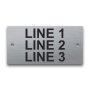 Stainless Steel Nameplate - 2" x 4" - 1/2" Text - Mtg Holes