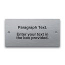 Stainless Steel Nameplate - 2" x 4" - 1/4" Text - Mtg Holes