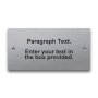 Stainless Steel Nameplate - 2" x 4" - 1/4" Text - Mtg Holes