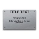 Stainless Steel 3" x 5" Engraved Information Sign