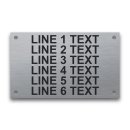 Stainless Steel Nameplate - 3" x 5" - 3/8" Text - Mtg Holes