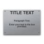 Stainless Steel 4" x 6" Engraved Information Sign