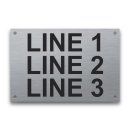 Stainless Steel Nameplate - 4" x 6" - 1" Text