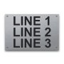 Stainless Steel Nameplate - 4" x 6" - 1" Text