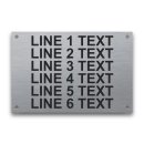 Stainless Steel Nameplate - 4" x 6" - 1/2" Text