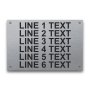 Stainless Steel Nameplate - 4" x 6" - 1/2" Text