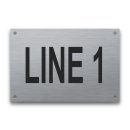 Stainless Steel Nameplate - 4" x 6" - 2" Text
