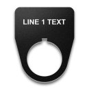 Heavy-Duty Plastic Legend Plate - 22mm Traditional - 1 Line