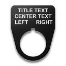 Heavy-Duty Plastic Legend Plate - 22mm Traditional - Selector Switch