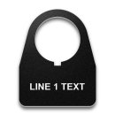 Heavy-Duty Plastic Legend Plate - 22mm Traditional 180 - 1 Line