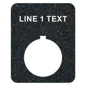 (image for) Textured Plastic Legend Plate - 22mm Rectangular - 1 Line