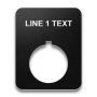 Heavy-Duty Plastic Legend Plate - 22mm Rectangular - 1 Line