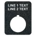 (image for) Textured Plastic Legend Plate - 22mm Rectangular - 2 Lines