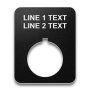 Heavy-Duty Plastic Legend Plate - 22mm Rectangular - 2 Lines