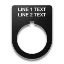 Heavy-Duty Plastic Legend Plate - 22mm AB 800F 11X Font S - 2 Lines