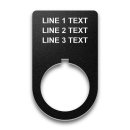 Heavy-Duty Plastic Legend Plate - 22mm AB 800F 12X Font S - 3 Lines