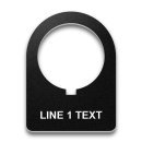 Heavy-Duty Plastic Legend Plate - 22mm AB 800F-180 11X Font S - 1 Line