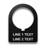 Heavy-Duty Plastic Legend Plate - 22mm AB 800F-180 11X Font S - 2 Lines