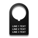 Heavy-Duty Plastic Legend Plate - 22mm AB 800F-180 12X Font S - 3 Lines
