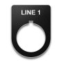Heavy-Duty Plastic Legend Plate - 22mm AB 800F 11X Font L - 1 Line