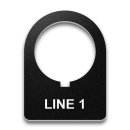 Heavy-Duty Plastic Legend Plate - 22mm AB 800F-180 11X Font L - 1 Line