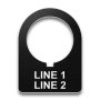 Heavy-Duty Plastic Legend Plate - 22mm AB 800F-180 11X Font L - 2 Lines