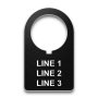 Heavy-Duty Plastic Legend Plate - 22mm AB 800F-180 12X Font L - 3 Lines