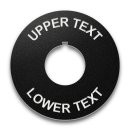 Heavy-Duty Plastic Legend Plate - 22mm Round - Any Text or Color