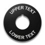 Heavy-Duty Plastic Legend Plate - 22mm Round - Any Text or Color
