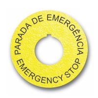 (image for) Textured Plastic Legend Plate - 22mm Emergency Stop - Spanish