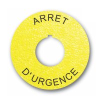 (image for) Textured Plastic Legend Plate - 22mm Emergency Stop - Spanish-English