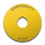 Heavy-Duty Plastic Legend Plate - 22mm Emergency Stop - 80mm