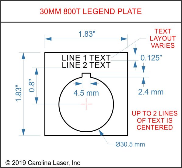 Modal Additional Images for Textured Plastic Legend Plate - 30mm 800T - 1 Line